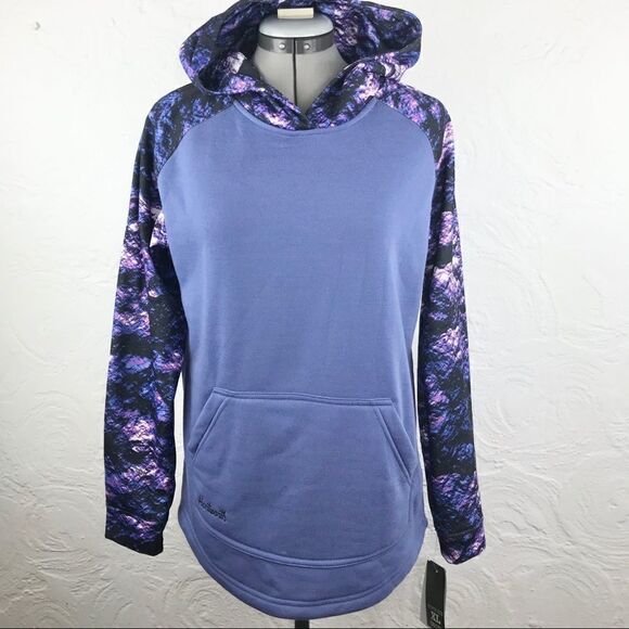 Huntworth Purple Camo Contrast Performance Hoodie NEW - Picture 3 of 13